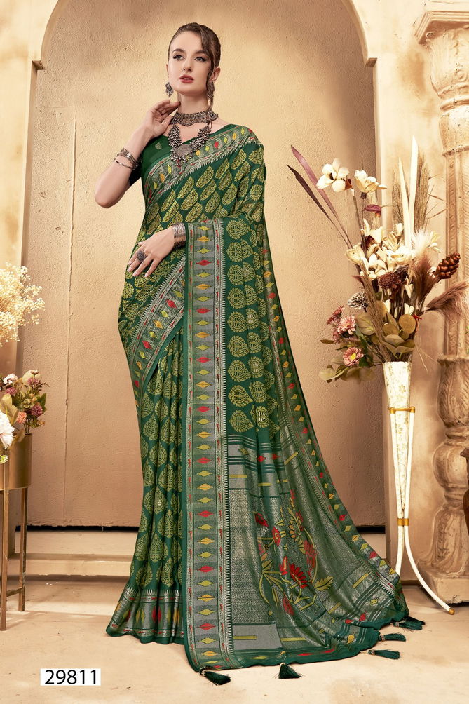 Julika By Vallabhi Designer Printed Brasso Sarees Wholesale Shop In Surat